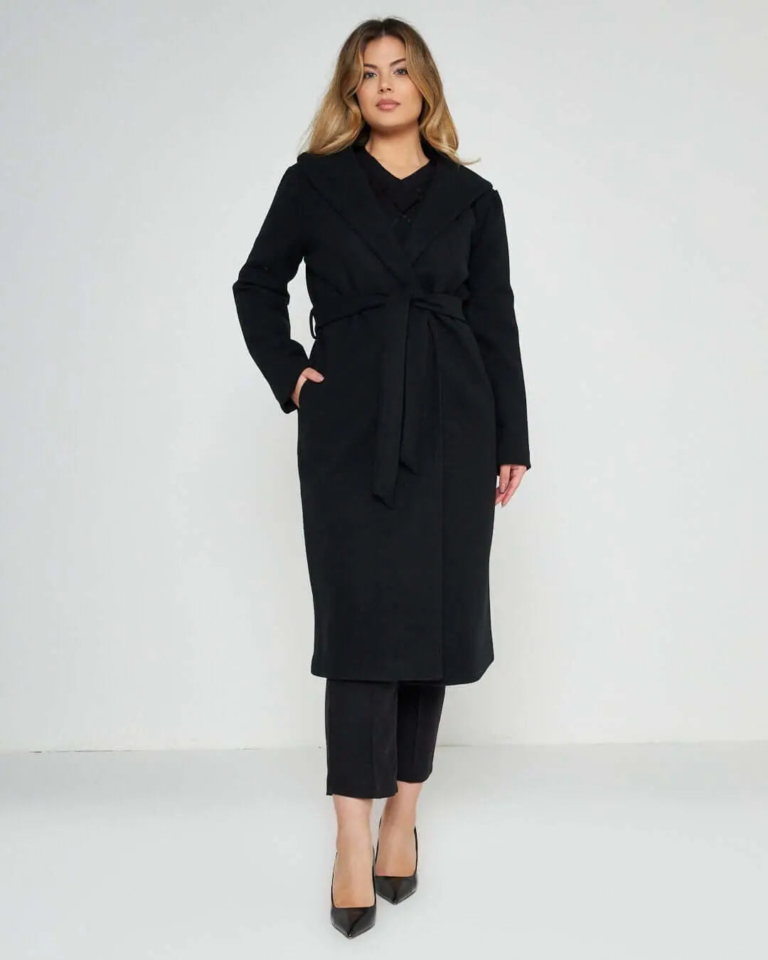 Cappotto accappatoio con cappuccio NERO DORABELLA