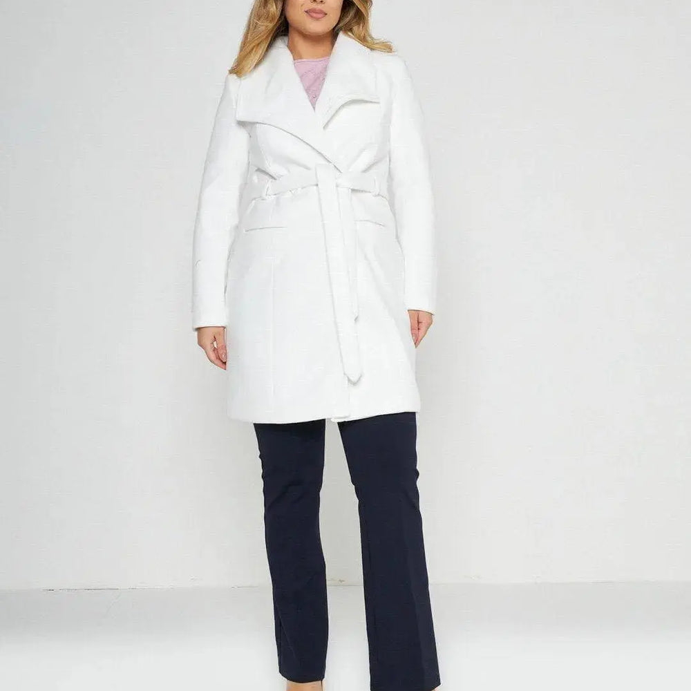Cappotto accappatoio doppio petto BIANCO DORABELLA 50
