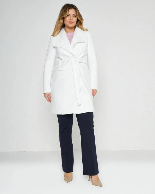 Cappotto accappatoio doppio petto BIANCO DORABELLA 50