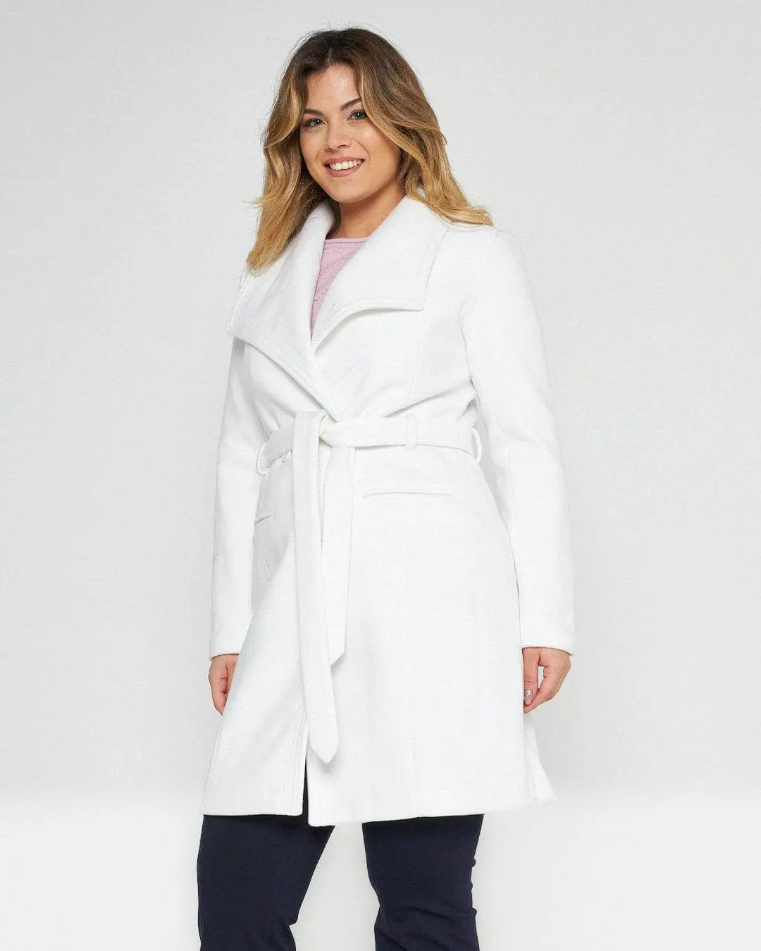 Cappotto accappatoio doppio petto BIANCO DORABELLA