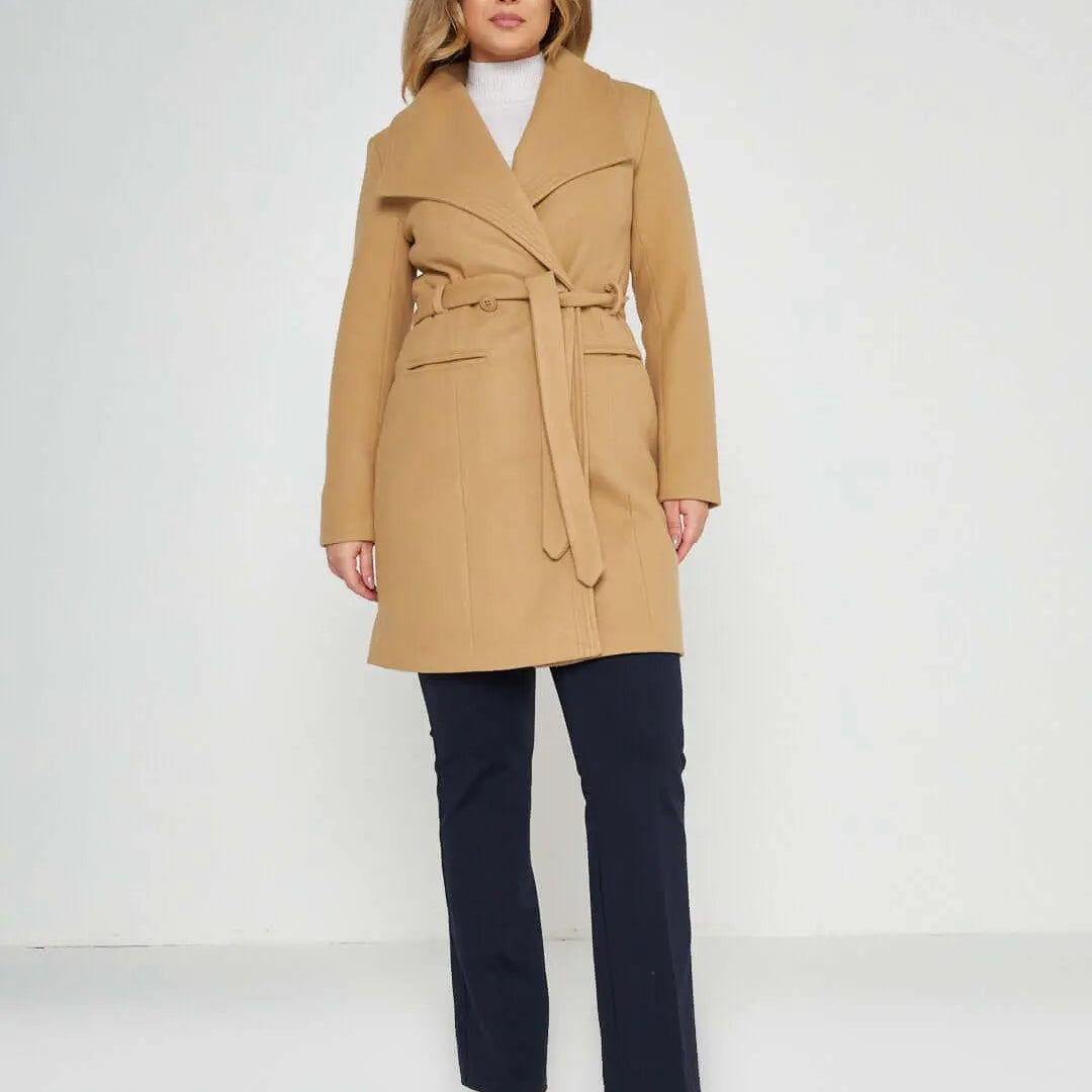 Cappotto accappatoio doppio petto CACAO DORABELLA 50