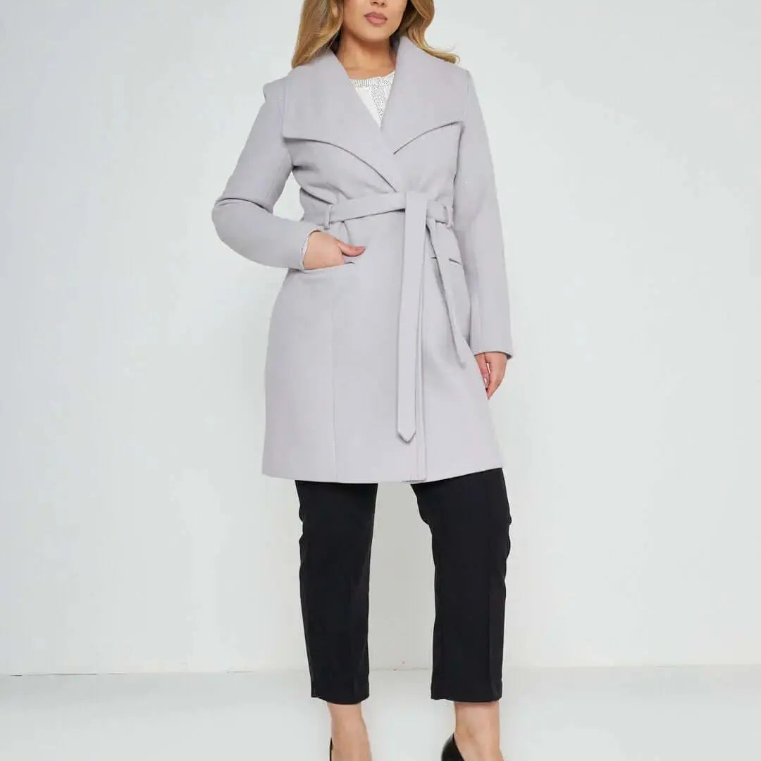 Cappotto accappatoio doppio petto GRIGIO CHIARO DORABELLA 50