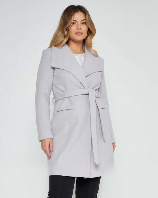 Cappotto accappatoio doppio petto GRIGIO CHIARO DORABELLA