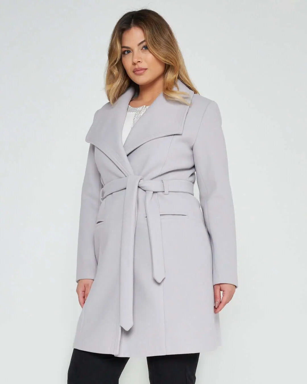 Cappotto accappatoio doppio petto GRIGIO CHIARO DORABELLA