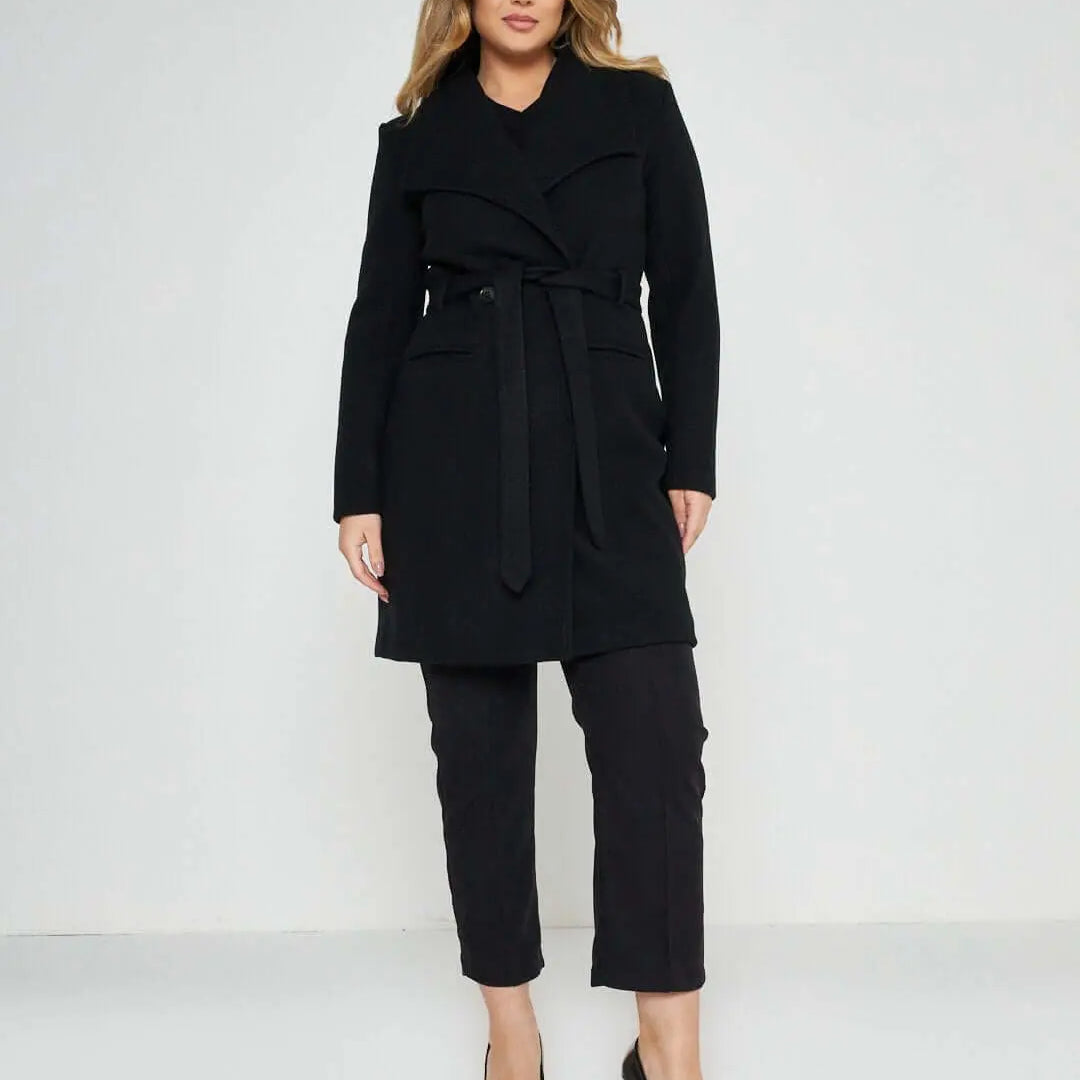 Cappotto accappatoio doppio petto NERO DORABELLA 50