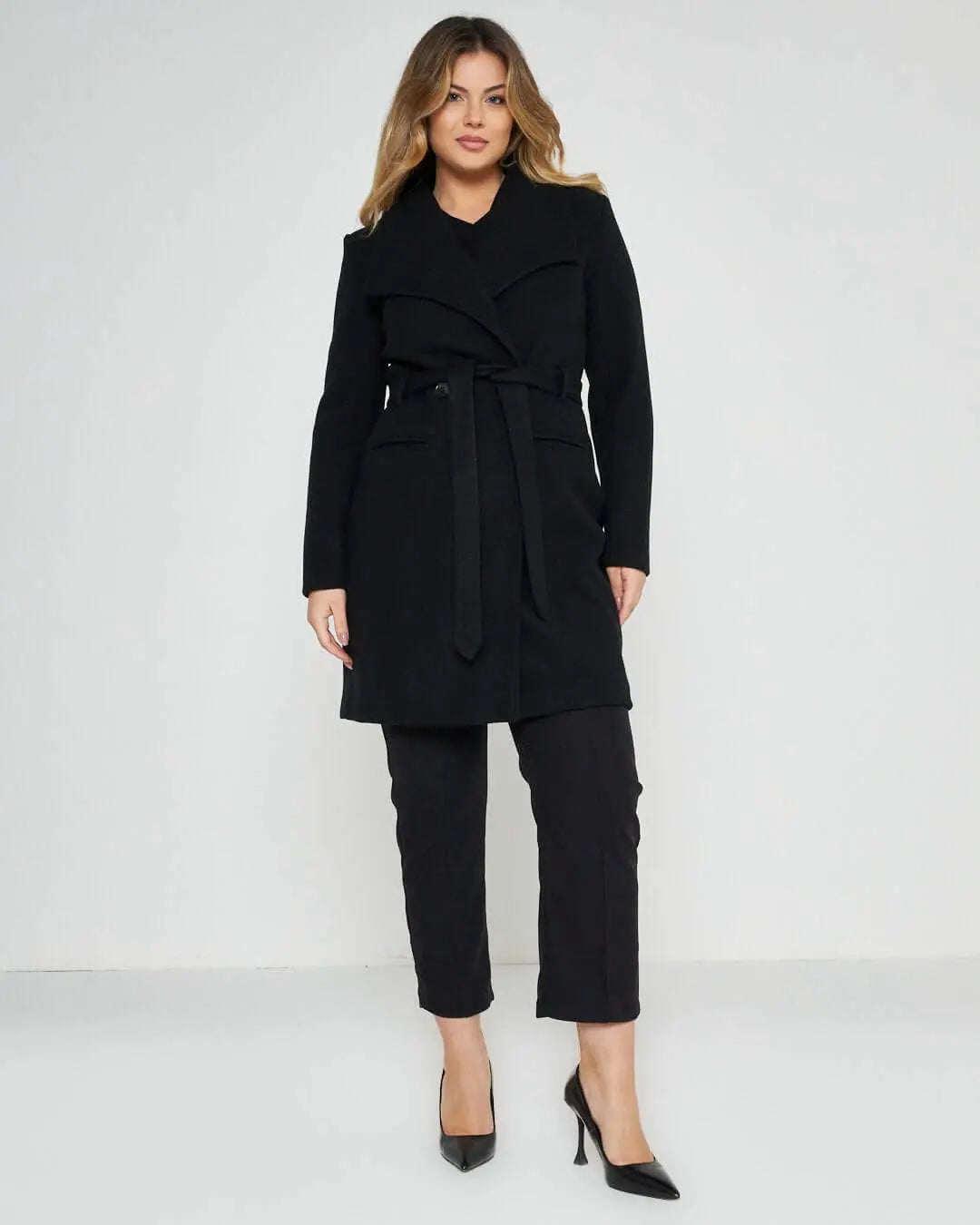 Cappotto accappatoio doppio petto NERO DORABELLA 50