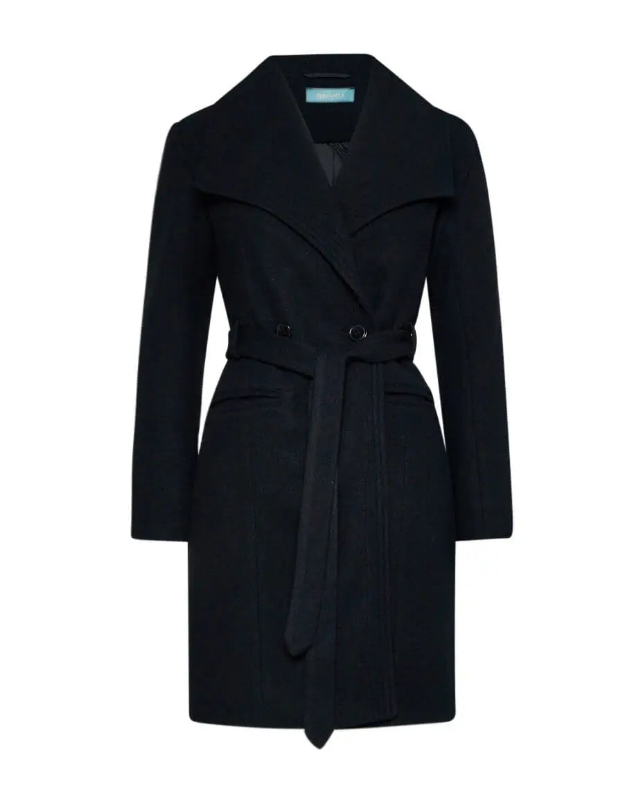 Cappotto accappatoio doppio petto NERO DORABELLA