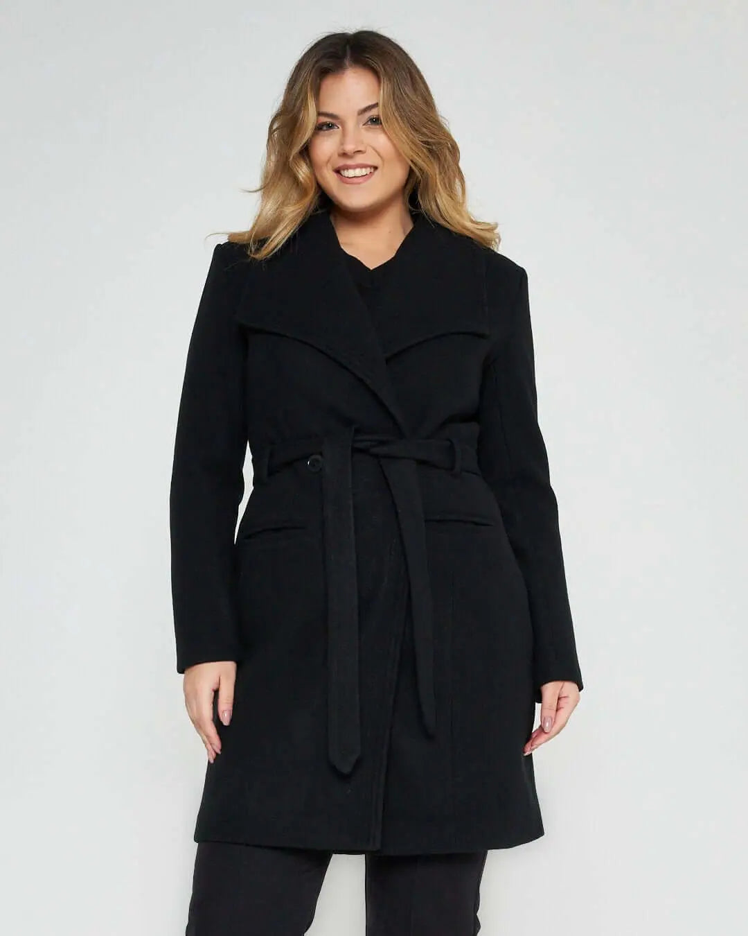 Cappotto accappatoio doppio petto NERO DORABELLA