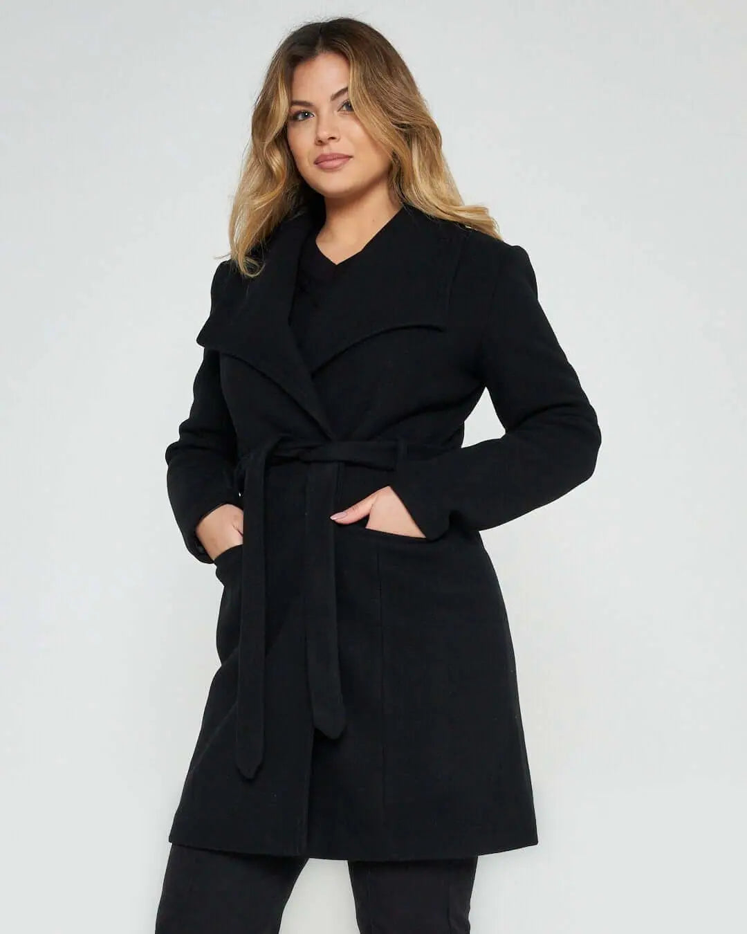 Cappotto accappatoio doppio petto NERO DORABELLA