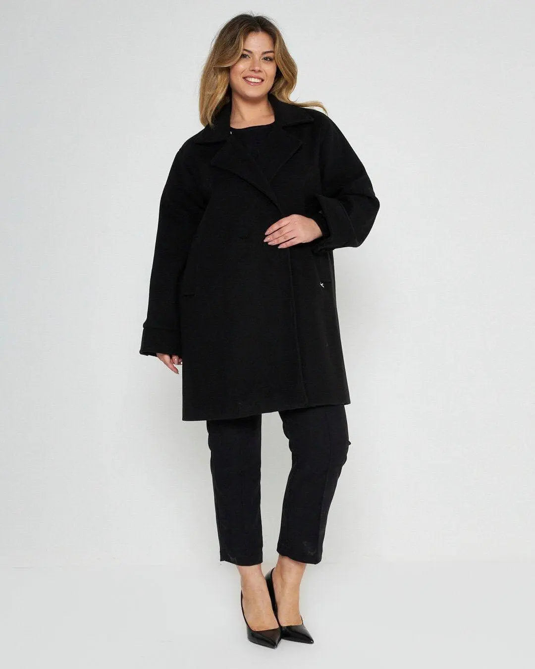 Cappotto doppio petto NERO DORABELLA 52