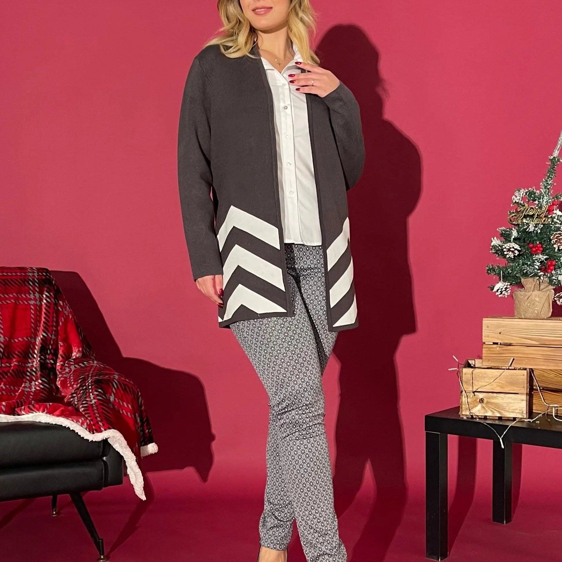 Cappotto maglia ANTRACITE DORABELLA XL