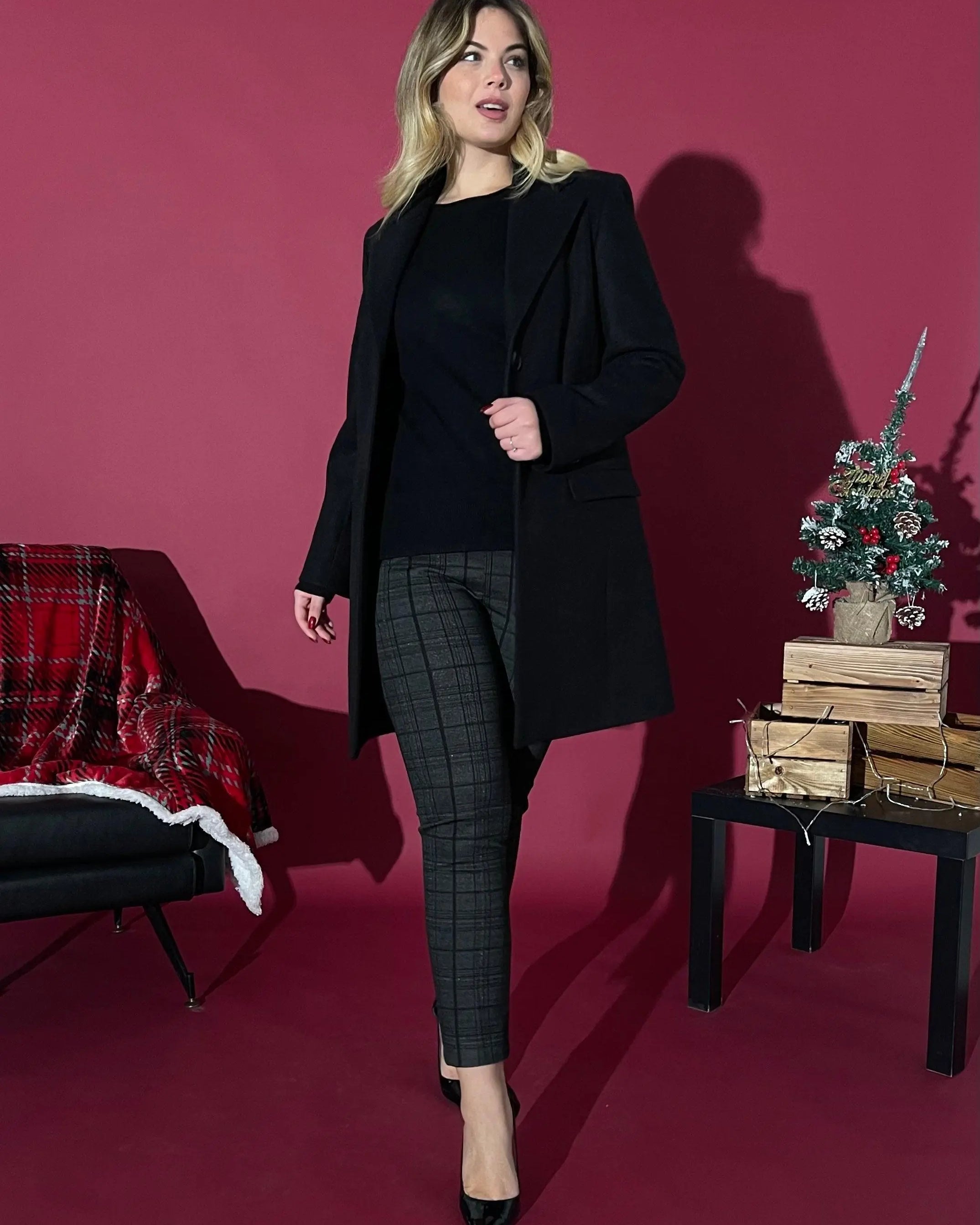 Cappotto monopetto NERO DORABELLA XXL