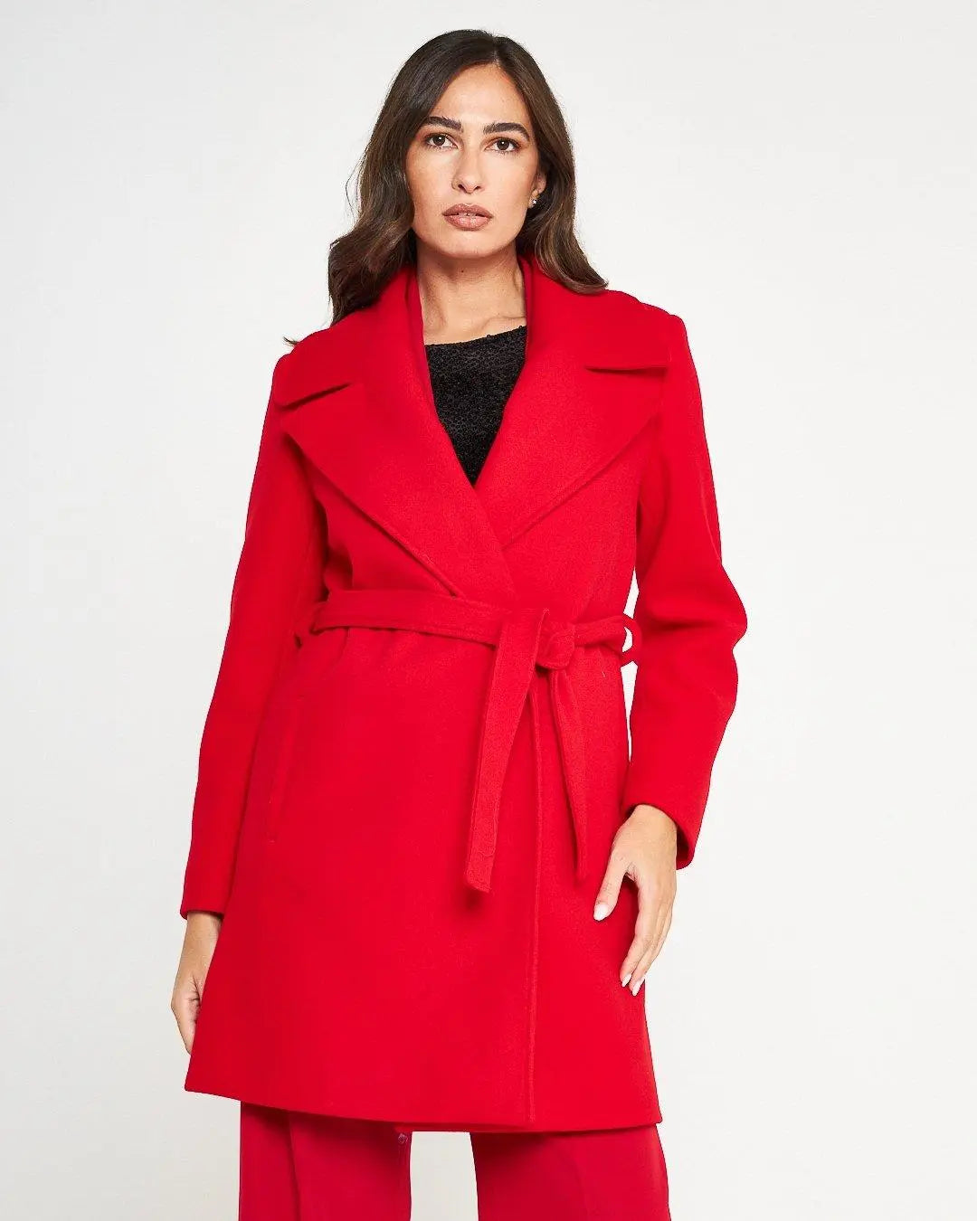 Cappotto tasche ROSSO DORABELLA