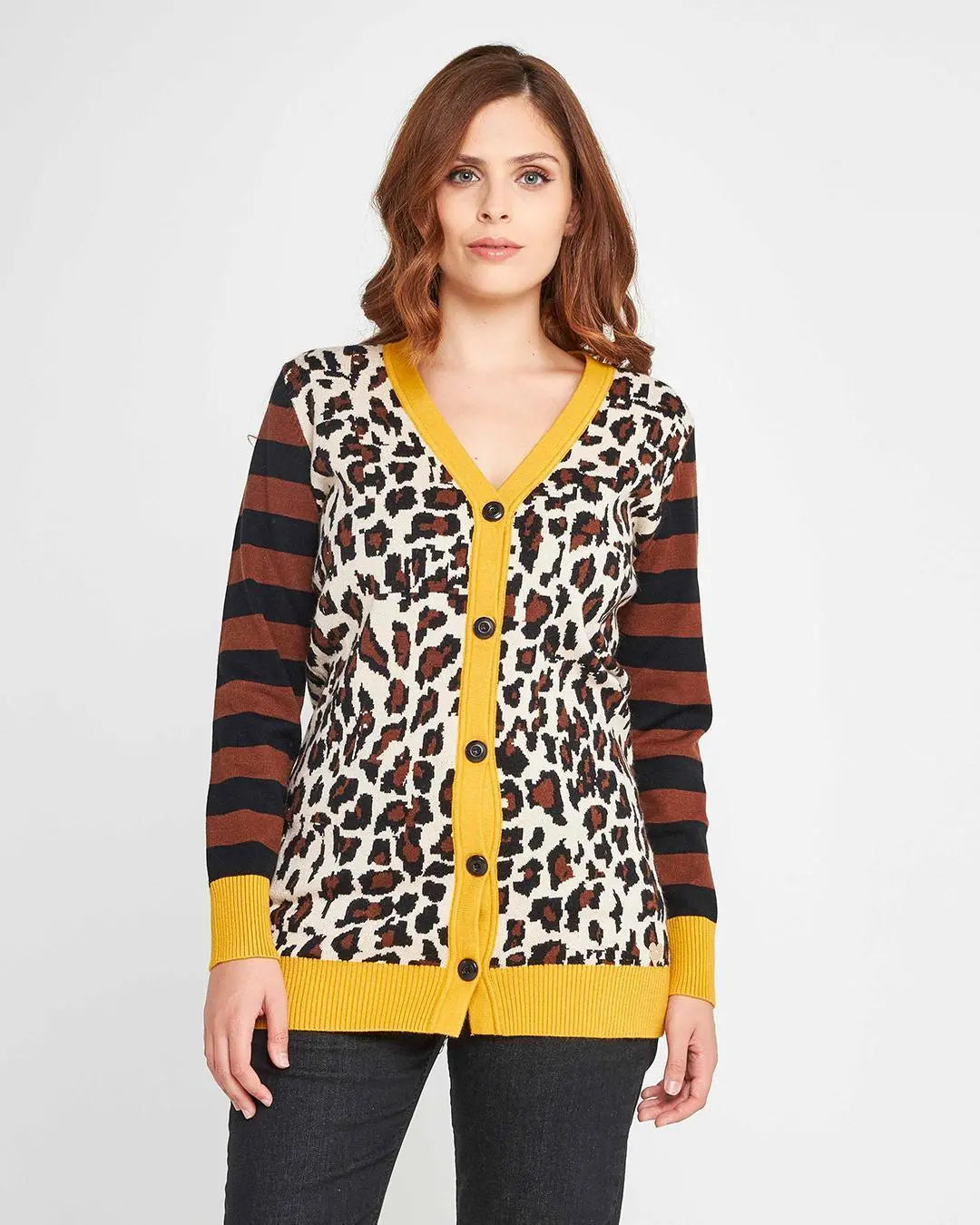 Cardigan animalier NERO DORABELLA