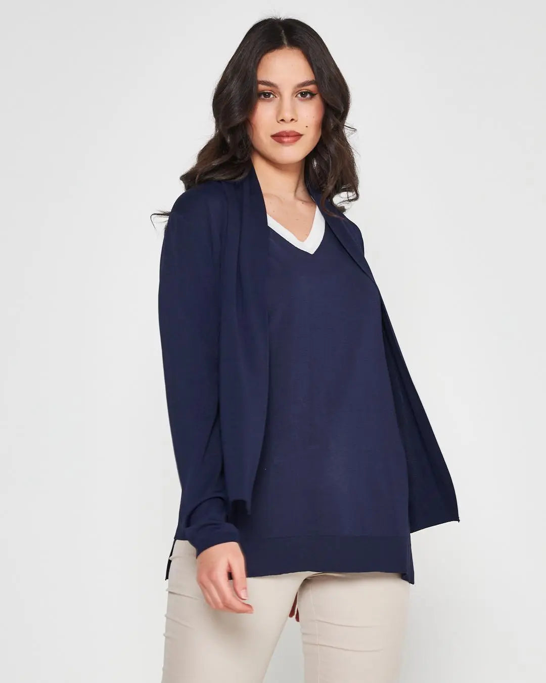 Cardigan basic BLU-NAVY DORABELLA