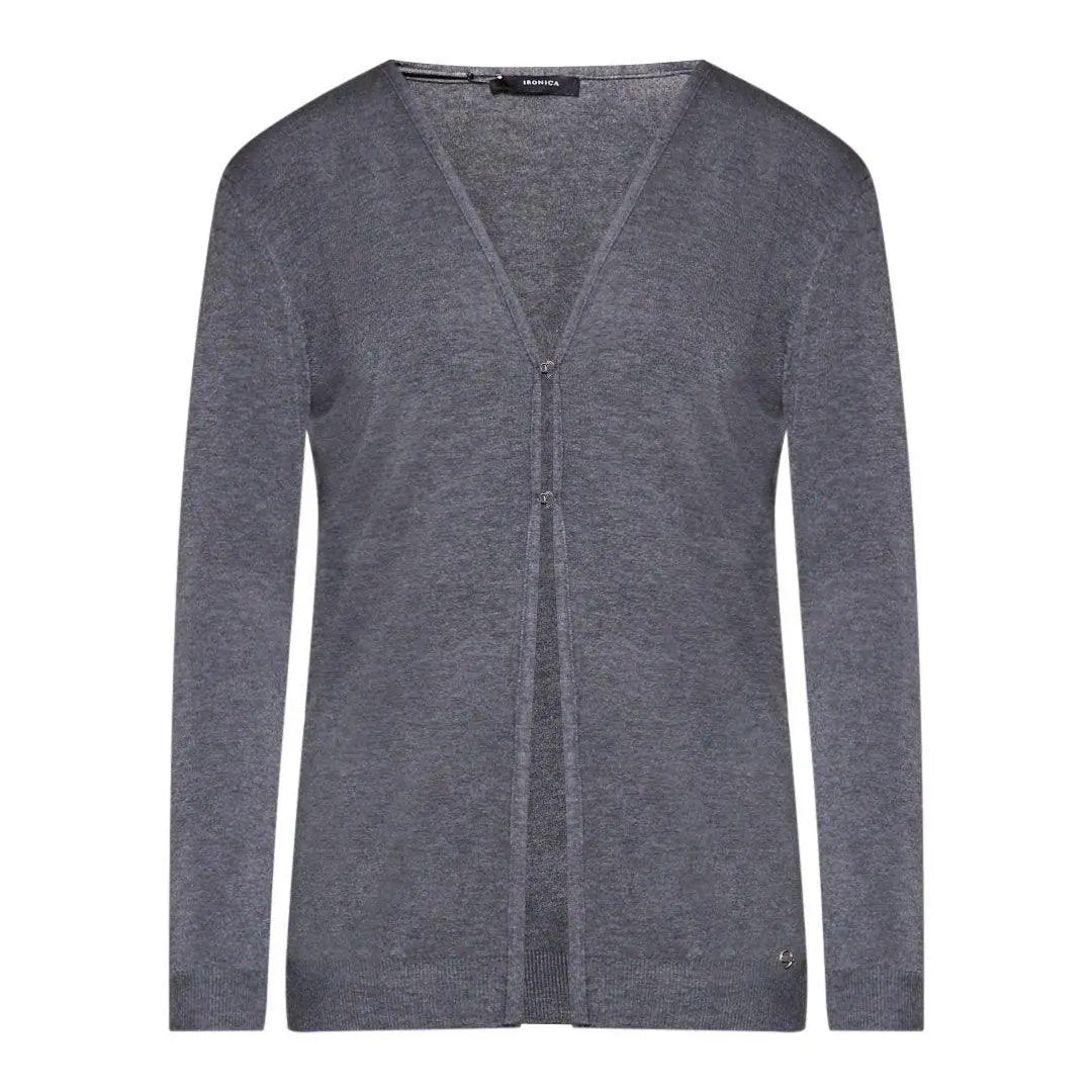 Cardigan basic GRIGIO IRONICA XXL