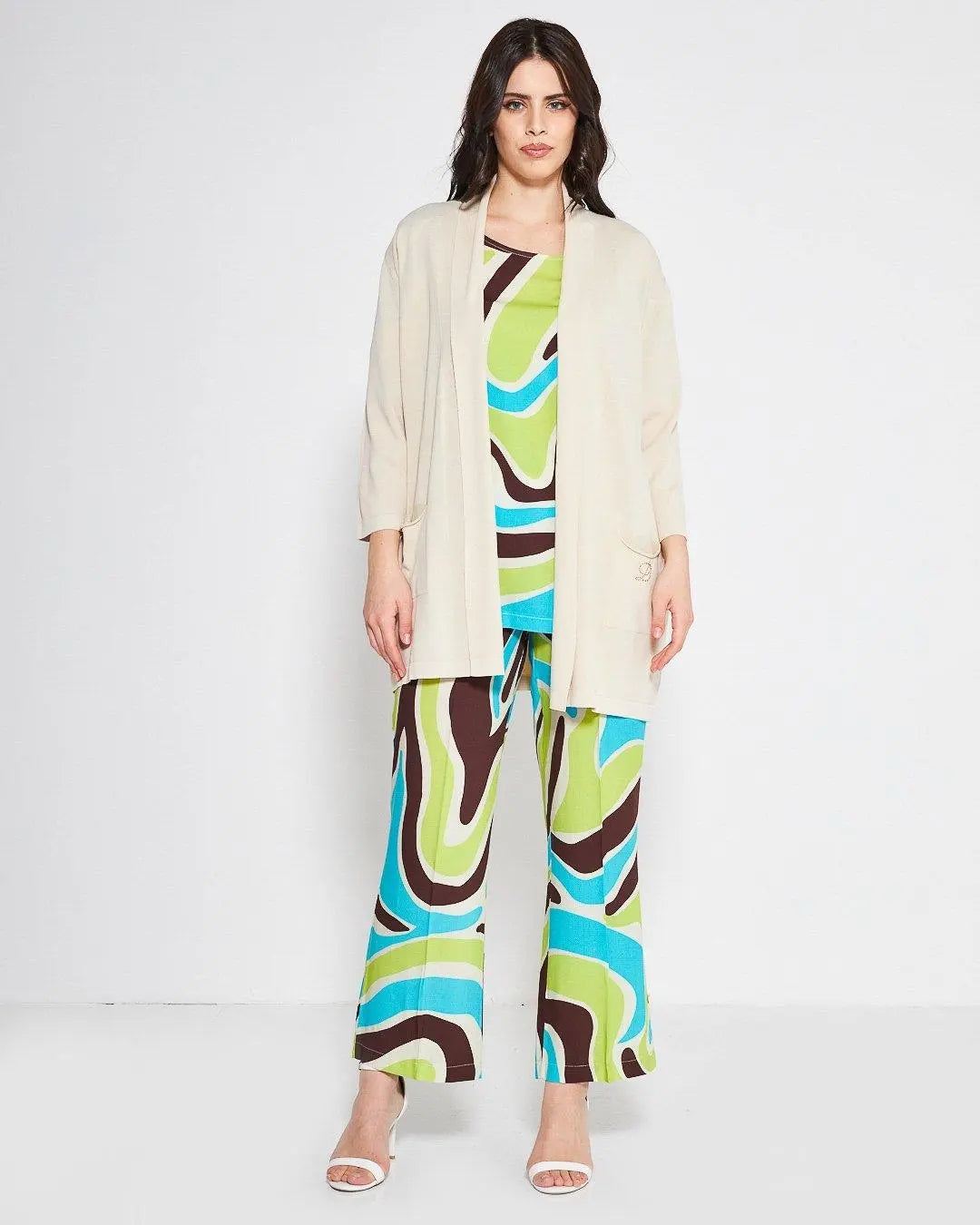 Cardigan basic LIGHT BEIGE DORABELLA PIU'