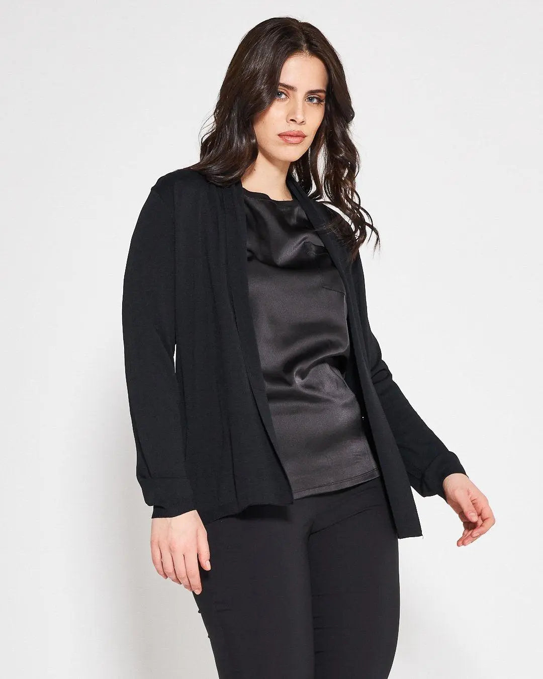 Cardigan basic NERO DORABELLA XXL