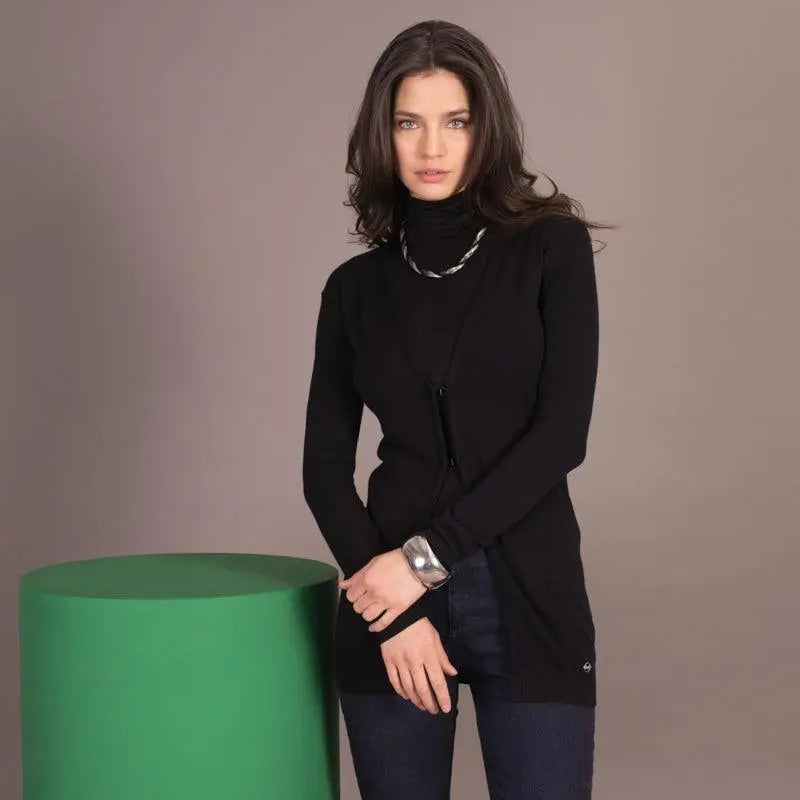 Cardigan basic NERO IRONICA XXL