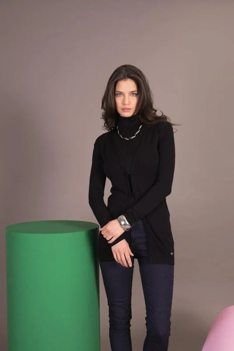 Cardigan basic NERO IRONICA XXL