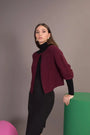 Cardigan con bottone BORDEAUX IRONICA XL