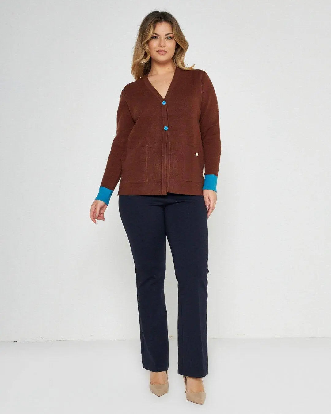 Cardigan con bottoni CACAO DORABELLA PIU'