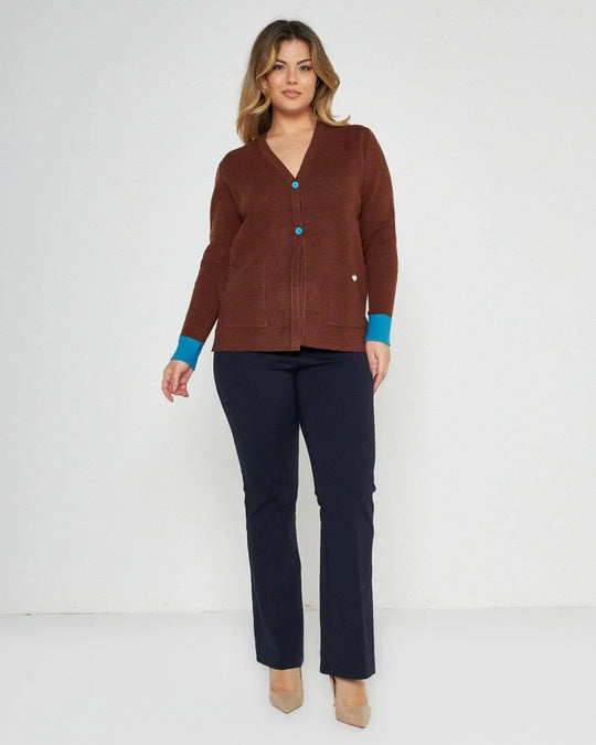 Cardigan con bottoni CACAO DORABELLA PIU'