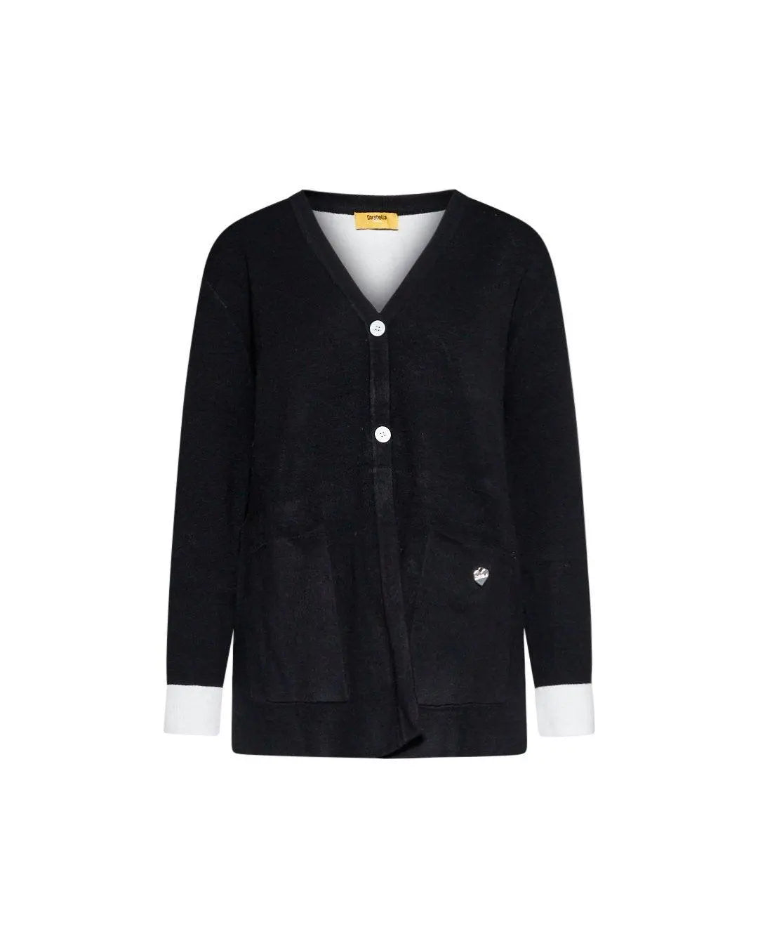 Cardigan con bottoni NERO DORABELLA PIU'