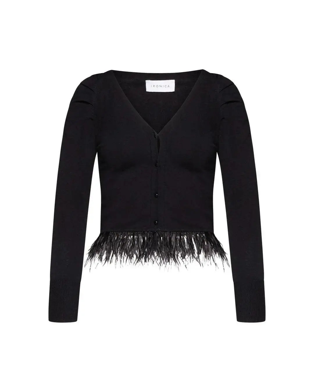 Cardigan con bottoni NERO IRONICA