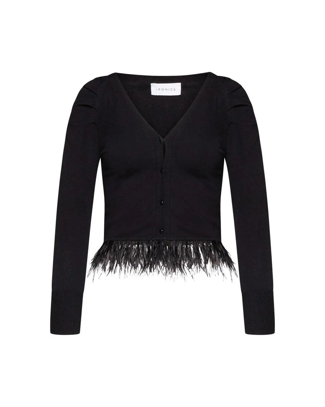Cardigan con bottoni NERO IRONICA