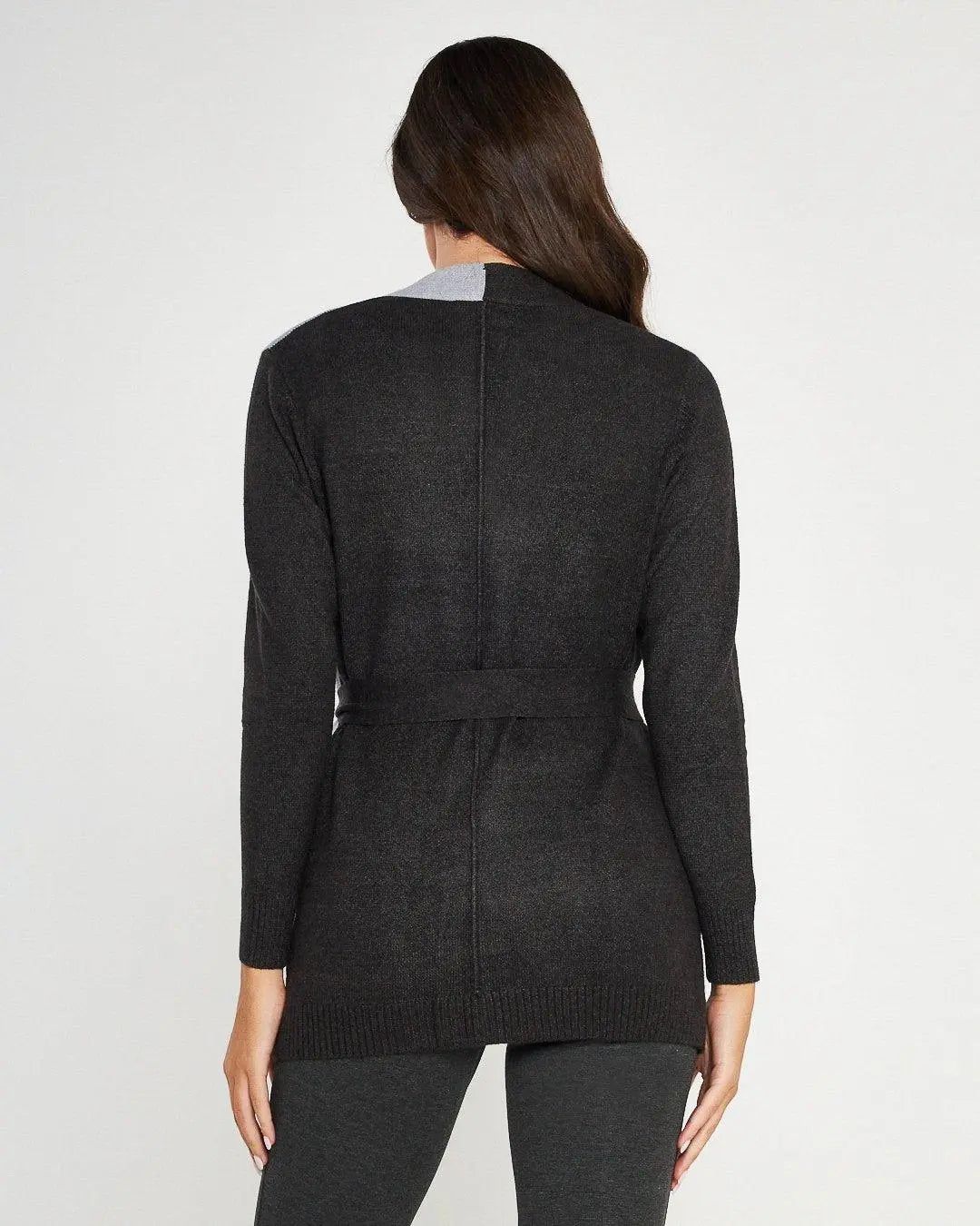 Cardigan con cintura ANTRACITE DORABELLA