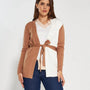Cardigan con cintura CAMMELLO DORABELLA XL