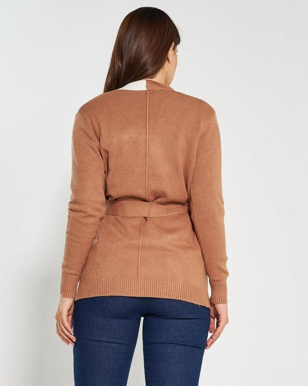 Cardigan con cintura CAMMELLO DORABELLA