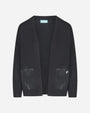 Cardigan con inserti in similpelle Nero DORABELLA