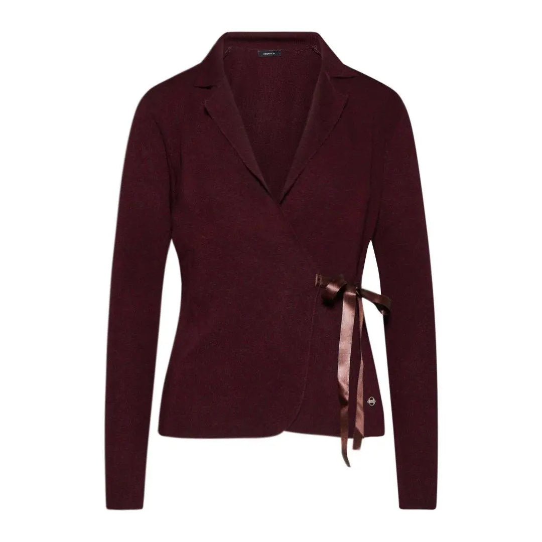 Cardigan con nastro BORDEAUX IRONICA XL