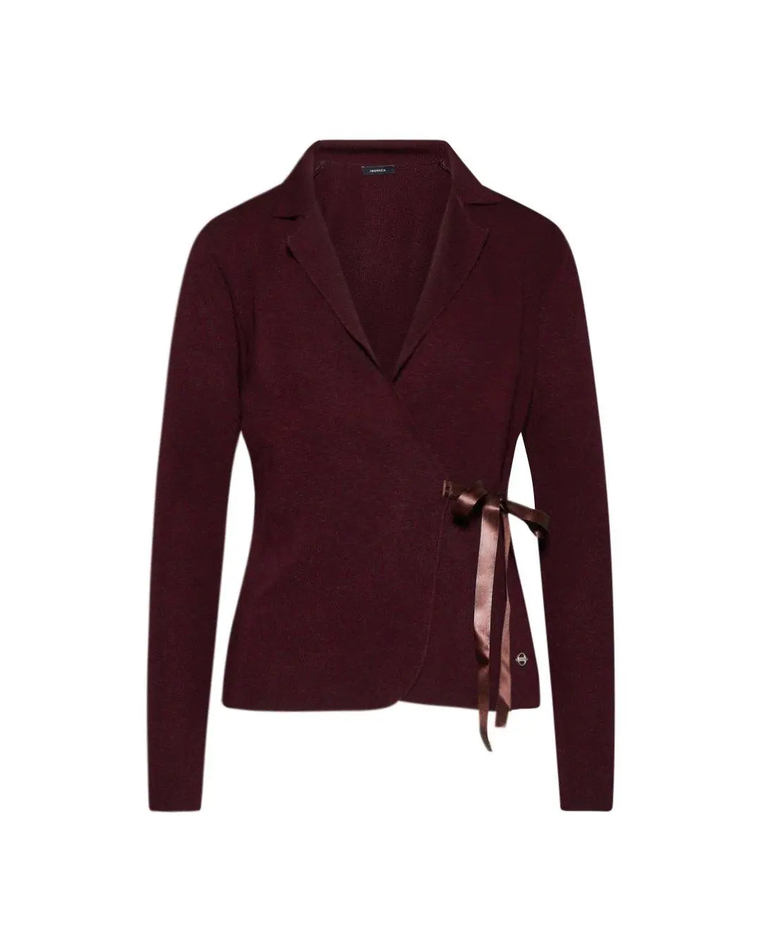 Cardigan con nastro BORDEAUX IRONICA XL