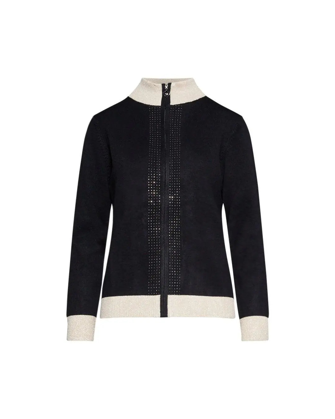 Cardigan con zip NERO DORABELLA
