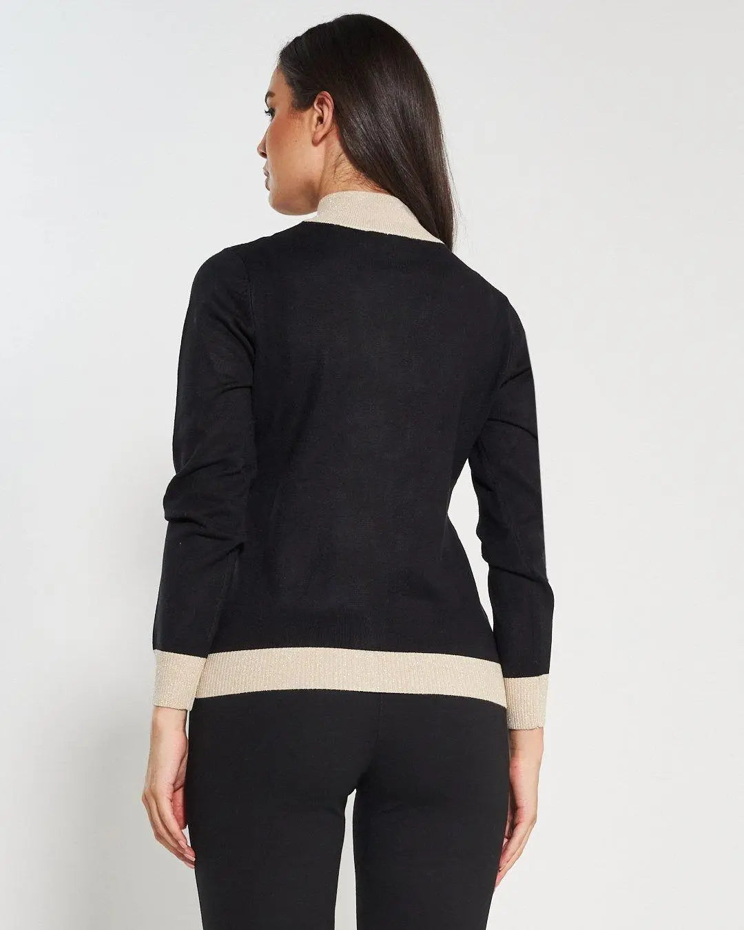 Cardigan con zip NERO DORABELLA