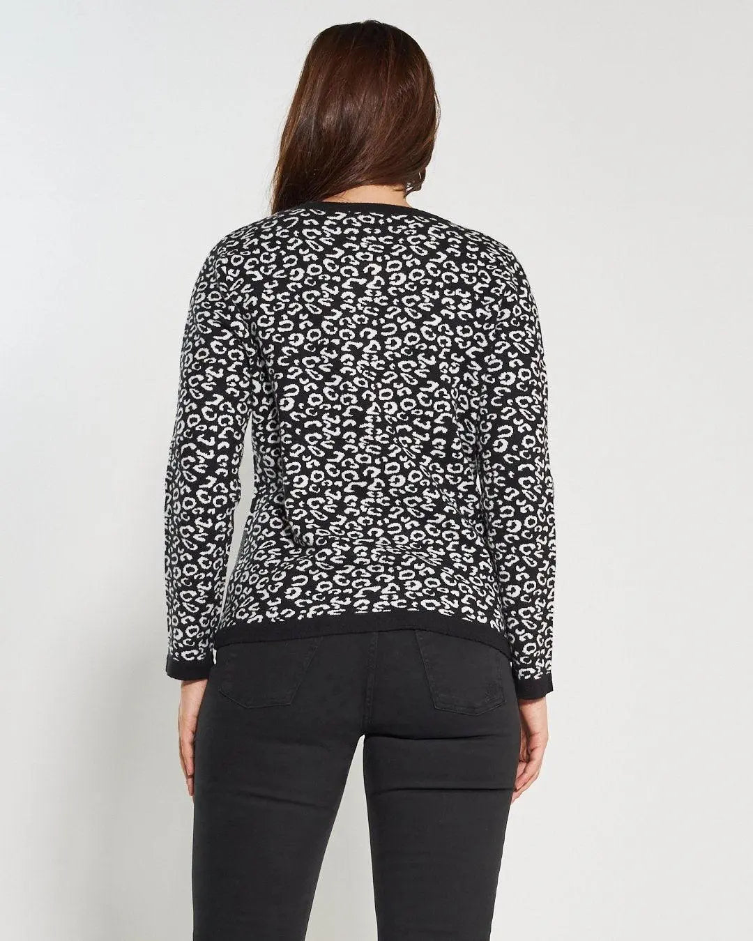 Cardigan con zip Nero DORABELLA