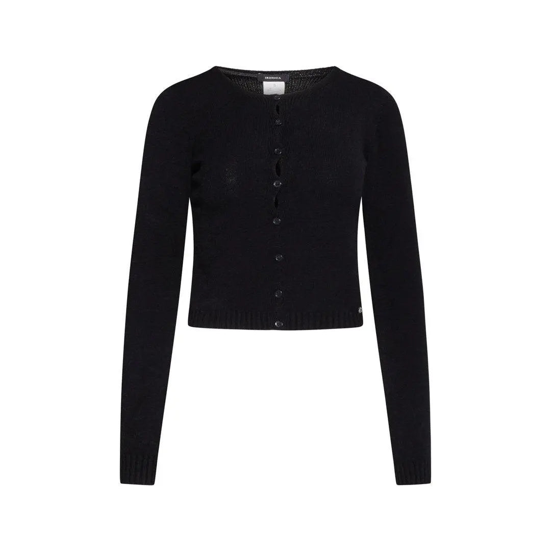 Cardigan crop NERO IRONICA