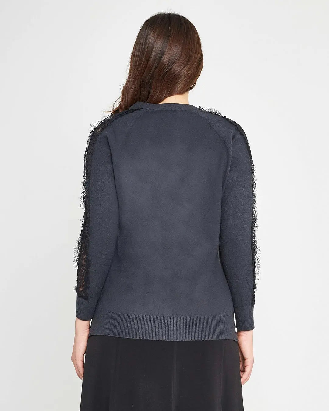 Cardigan dettagli in pizzo PIOMBO DORABELLA PIU'