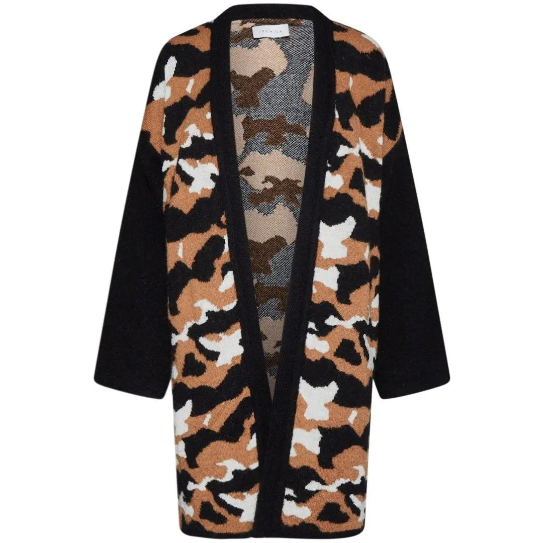 Cardigan fantasia animalier NERO IRONICA 3