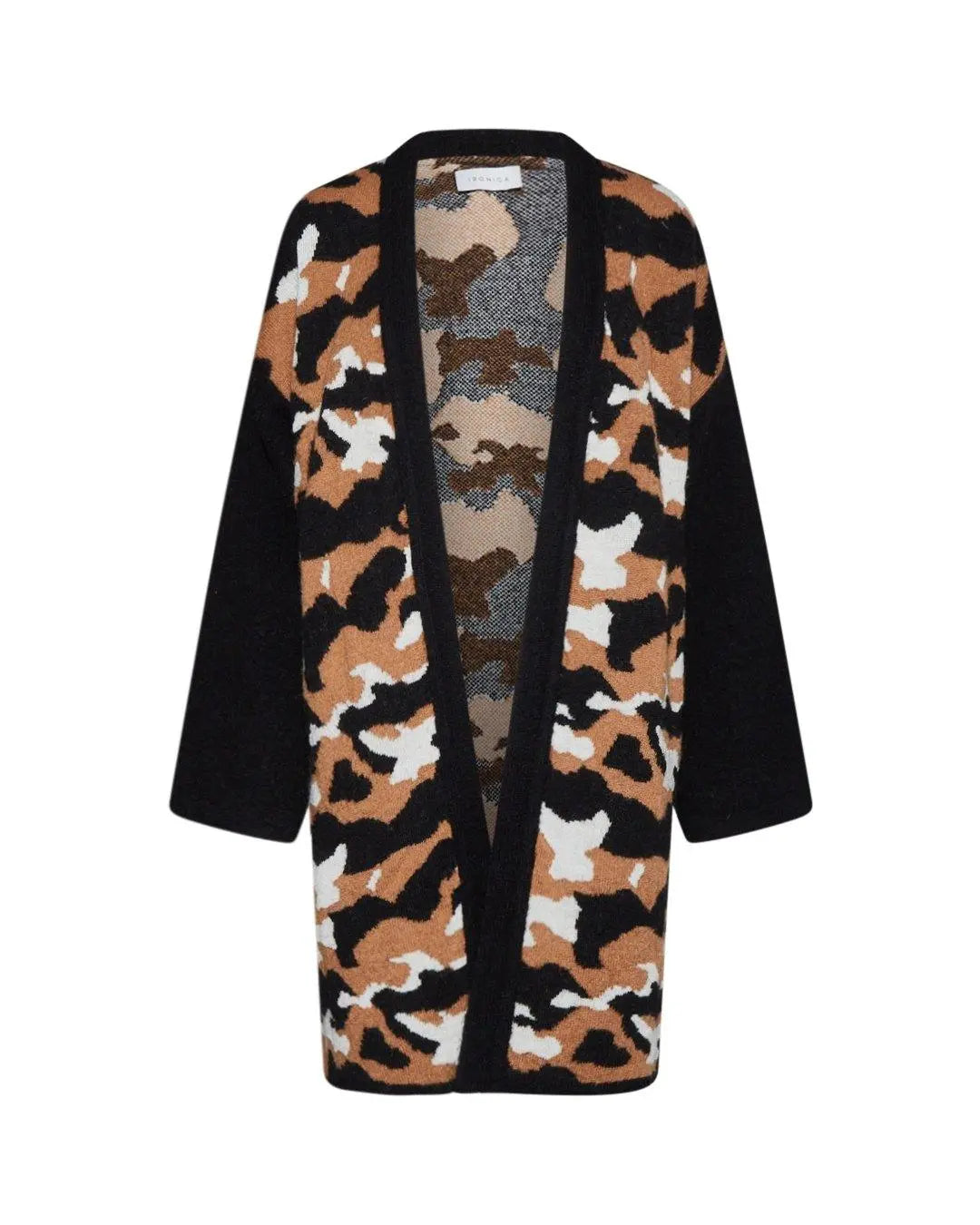 Cardigan fantasia animalier NERO IRONICA 3