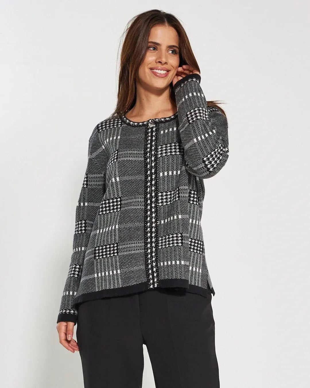 Cardigan girocollo BLACK DORABELLA PIU'