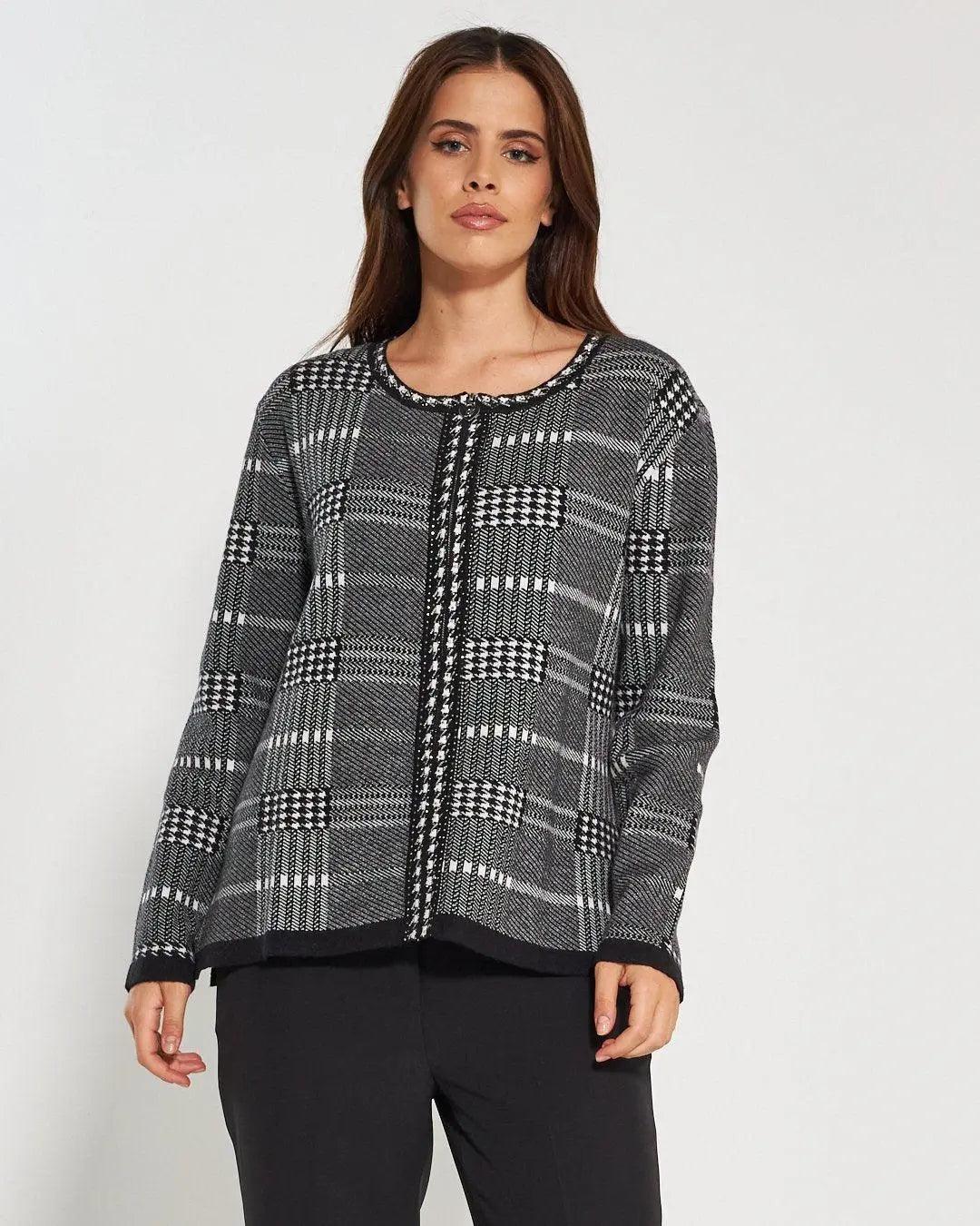 Cardigan girocollo BLACK DORABELLA PIU'