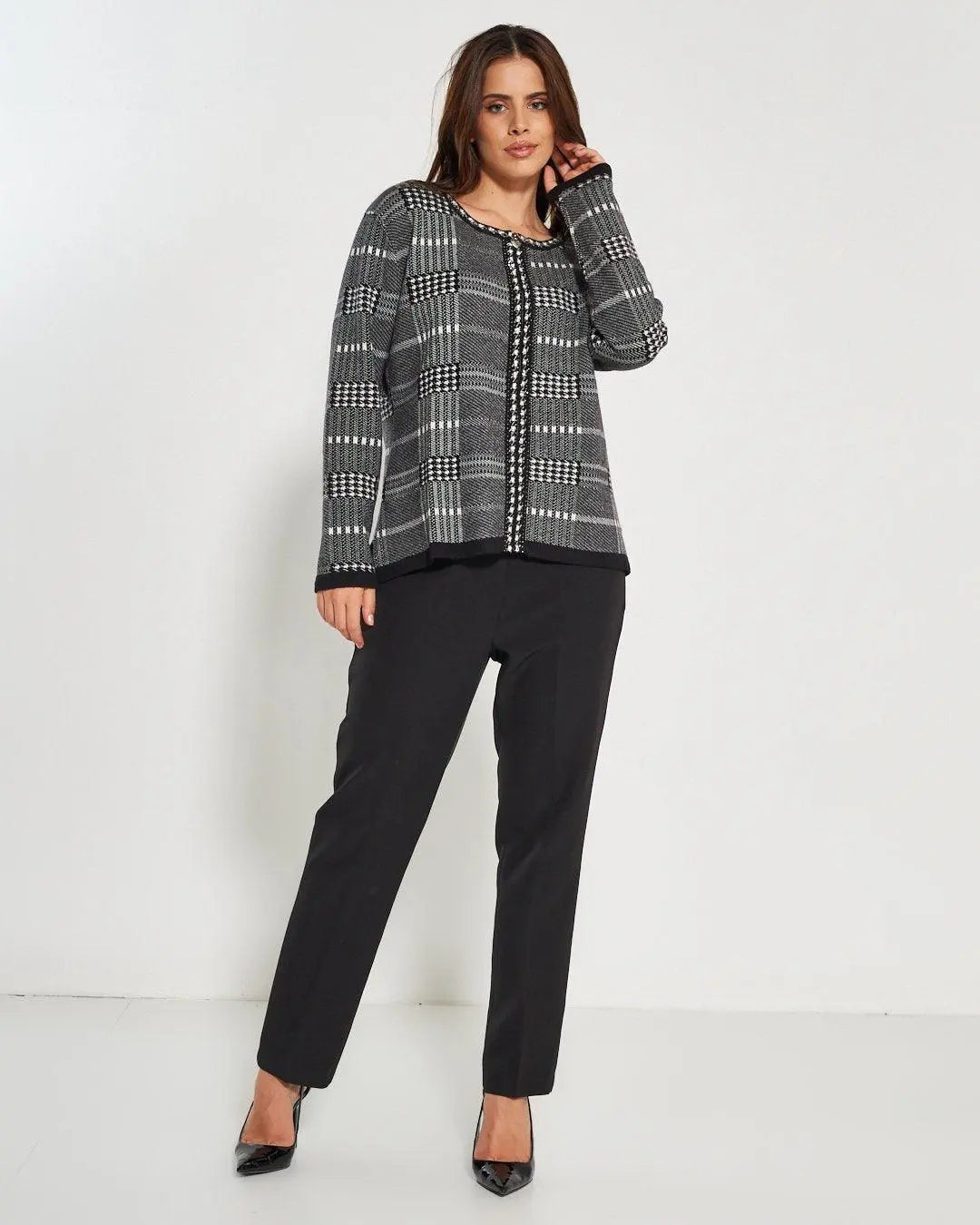 Cardigan girocollo BLACK DORABELLA PIU'