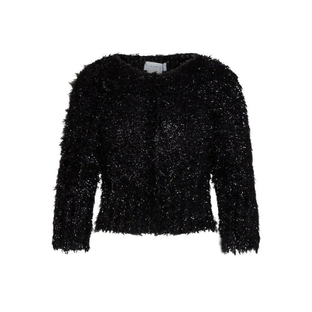 Cardigan in pelliccia NERO IRONICA 3