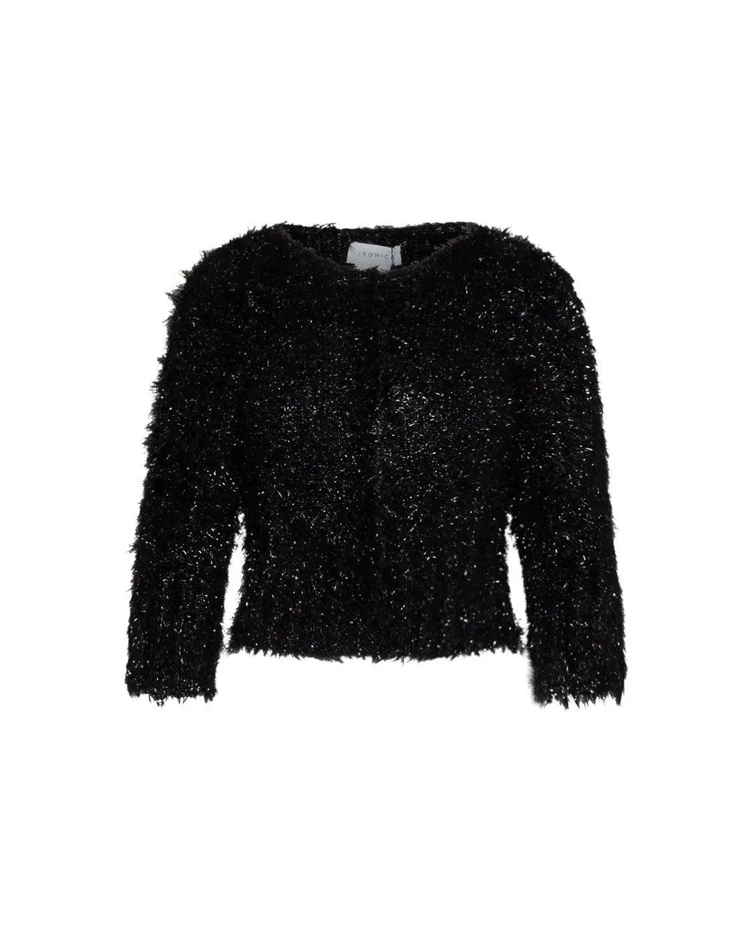 Cardigan in pelliccia NERO IRONICA 3