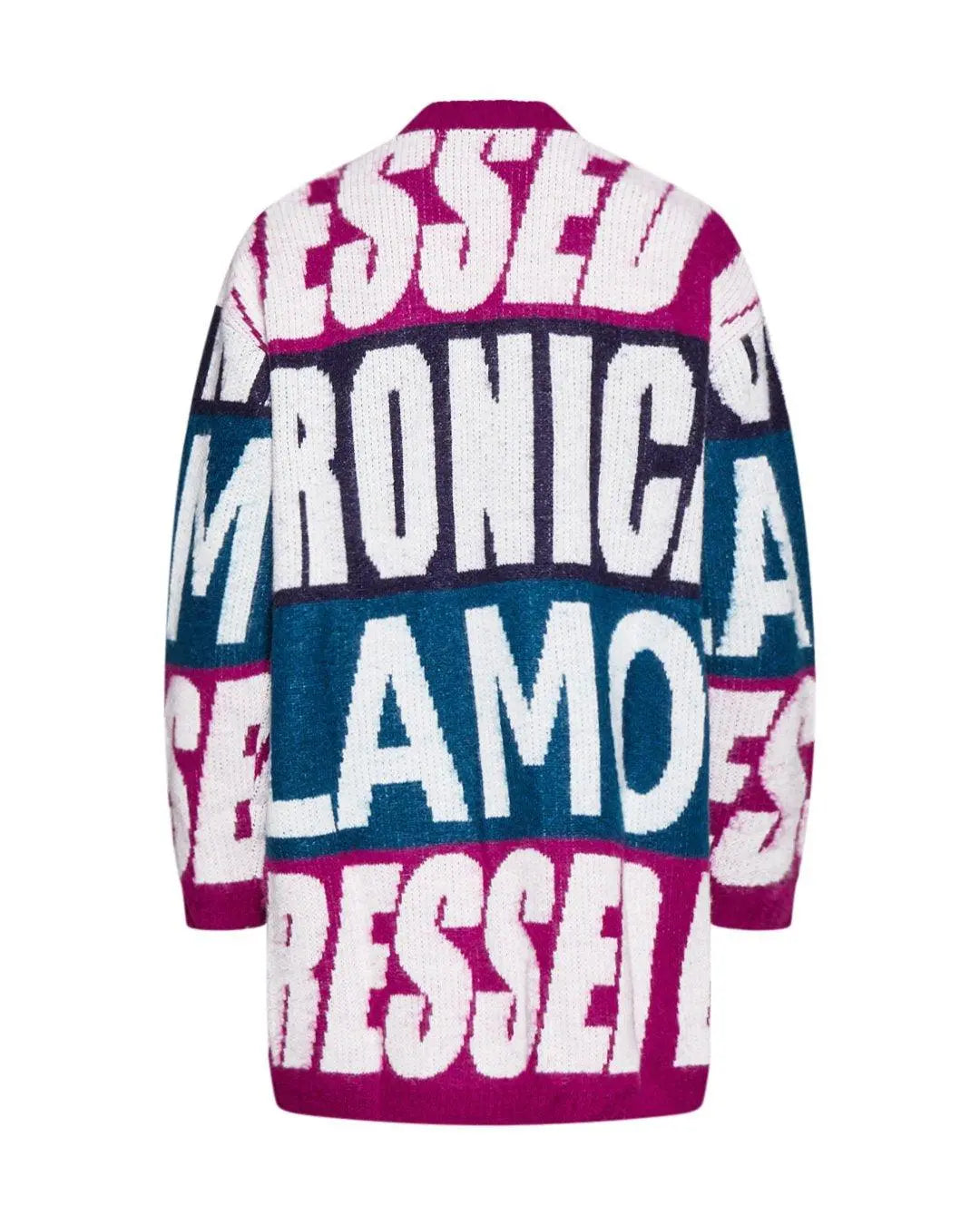 Cardigan jacquard MAGENTA-PANNA IRONICA