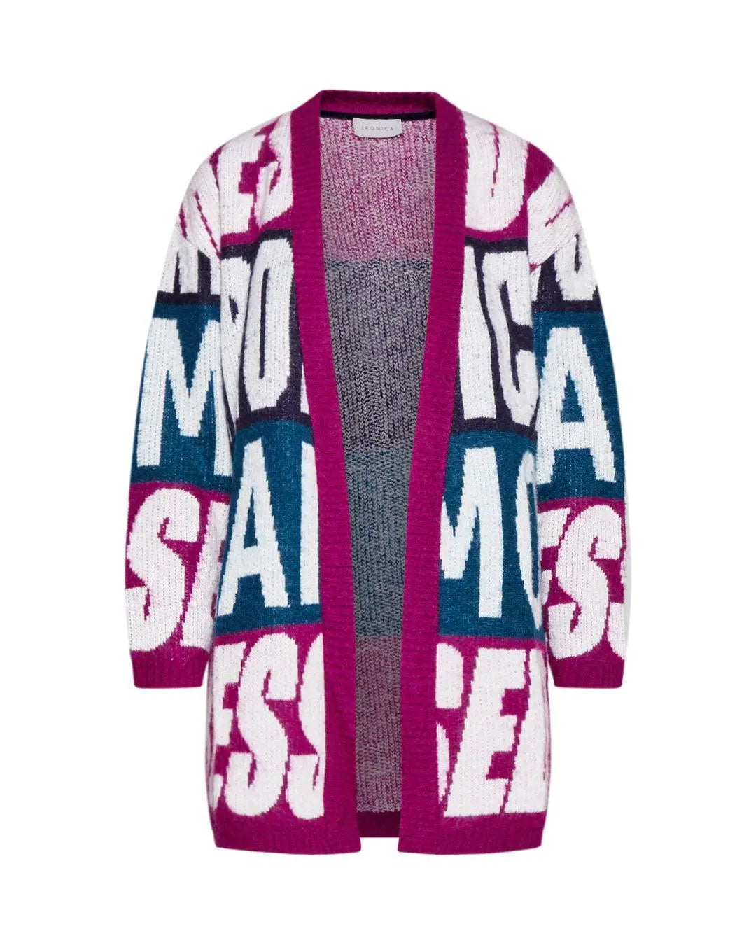 Cardigan jacquard MAGENTA-PANNA IRONICA